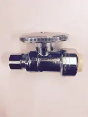 (10) PCS SHARKBITE STYLE PUSHFIT CHROME STRAIGHT SUPPLY VALVE STOP 1/2 X 3/8 NEW
