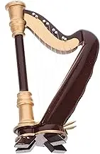 PERSELOSO Mini Harp Model Decorative Wooden Instrument Tabletop Ornament for Home Office Decor for Music Boys and Girls Fine Craftsmanship Lifelike Design