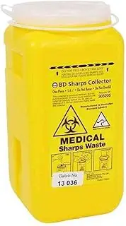 SHARPS CONTAINER COLLECTOR 1.4L - first aid tattoo dentist medical Acupuncture
