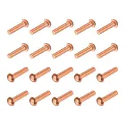 100 Pcs 1/8 " x 15/32" Round Head Copper Solid Rivets Fasteners