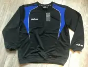 Mitre training top sweatshirt polyester sports Black, age 9-10 years NEW youth