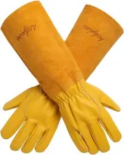 Acdyion Gardening Gloves for Women/Men Rose Pruning Thorn & Cut Large, Yellow