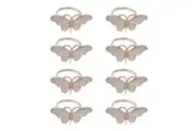 8x Urban Butterfly Napkin Ring Holder Kitchen Table Organiser Home Decor Cream