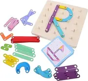1Set Nail Board Puzzle Interactive Alphabet Number Learning for Fine Motor Skills Development Engaging Educational Play for Ages