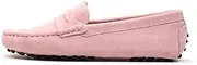 [ZIRIA] Shoes Women Leather Spring Flat Shoes Casual Loafers Slip On Women's Flats Shoes Lady Driving Shoes Pink