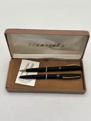 Stratford Pen And Mechanical Pencil Set New In Original Clamshell Case