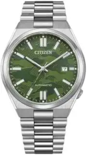 Citizen Automatic Green Camouflage Dial Sapphire Glass Men's Watch NJ0159-86X
