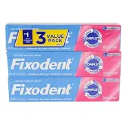 Fixodent Complete Original Denture Adhesive Cream 2.4 oz 3 pack