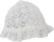 [VALICLUD] Lace Bonnet Hat for Hats Bonnet Lace Cap Lace Hat Lace Sun Hat Summer Sun Hat for White