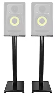 Pair Rockville 29" Black Steel Speaker Stands For KRK ROKIT 4 G3 Monitors
