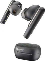 HP POLY Voyager Free 60+ UC M Carbon Black Wireless Earbuds +BT700 USB-C Adapter +Touchscreen Charge Case