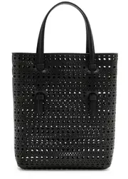 Alaïa Mina Laser-cut Leather Tote - Black ONE SIZE