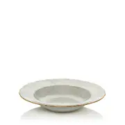 Royal Crown Derby Aves Pearl/Gold Rim Soup Bowl