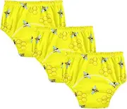 Caihoyu Little Boys Potty Training Toilet Pants Leakproof Boxer Briefs Potty Training Underwear for Toddler Boys 5T Bees Honeycombs Pattern