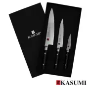 Kasumi Damascus Knife 3 Piece Set Chef's 20cm, Utility 15cm & Paring 8.5 cm