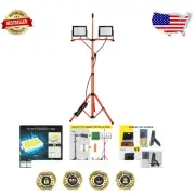 IP65 Waterproof LED Work Light with Extendable Tripod - 200W Brightness Solution