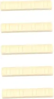 VINTORKY 5pcs Mandolin Nut Durable Plastic String Instrument Parts Easy Install Removal Smooth Finish to Protect Strings for Guitar Saddle Replacement