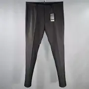 DSQUARED2 Size 38 Grey Black Checkered Wool Raw Edge Dress Pants