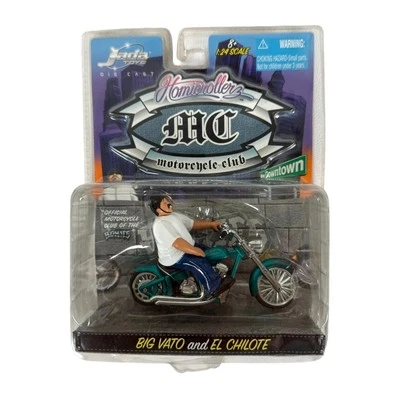 Jada Toys Homie Rollerz Big Vato & El Chilote MC Motorcycle Club 1:24 Rare NEW