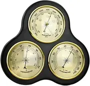 Barometer,Barometric Pressure Gauge for Home,Barometer Thermometer Hygrometer,3-in-1 Wooden Frame Barometric Pressure Gauge,Mechanical Analog Weather Station,for Living Room,Bedroom,Office