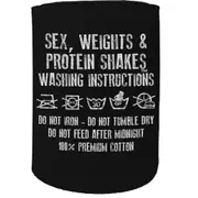 Stubby Holder - Swps Washing Instructions Gym Bodybuilding - Funny Novelty Birthday Gift Joke
