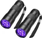 Vekol 2 Pack Blacklight Flashlights UV Flashlight,12 LED 395Nm Ultraviolet Bl...