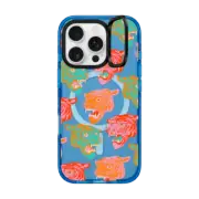 iPhone 16 Pro Impact Ring Stand Case MagSafe Compatible FUNKY TIGERS BY AF.ILLUSTRATIONS