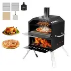 INNUMIA 2-Layer Outdoor Pizza Oven Wood Fired Pizza Maker Stainless Steel Grill