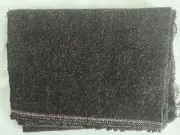 Wool Fabric Piece 9.5" x 29" Primitive Rug Hooking Applique Black Multicolor