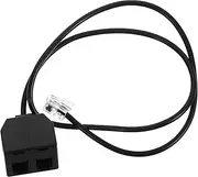DOITOOL Telephone Extension Cord Speaker Wire Banana Plugs Wire Connectors Telephone Accessories Converter Speaker Wire Plugs Splitter Adapters Universal Black