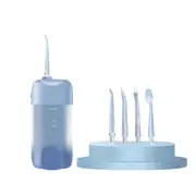 Cordless Water Flosser with 4 Tips 200ml Mouth Washing Machine Teeth Cleaning Water Irrigator-Blue
