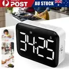 AU Magnetic LED Digital Kitchen Timer Countdown Alarm Cooking Shower Study Clock