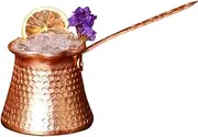 Stovettop Coffee Pot - Turkish Coffee Brewer, Copper Esprsso Maker | Heatproof Handle Pot, Vintage Style Kettle for Classic Home Brewing, Daily Kitchen Rituals, Café Service, Morning Beverage Prep