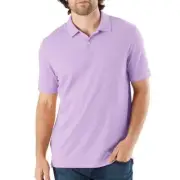 Member's Mark Men's Stretch Cotton Pique Polo NWT, Purple, Small
