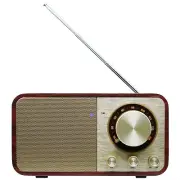 FM Radio with Bluetooth Retro Bluetooth Speaker Vintage Radio with SD/USB Memor