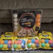 STIGA PERFORMANCE Table Tennis 4-PLAYER SET w/ 4 6-Packs 1-Star Ping Pong Balls