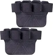 Pull Up Gloves | Multifunctional 4 Finger Gym Hand Grip Guard Training Gloves | Elastic Fitness Grip Pad for Weight Lifting, Deadlifts, Pull ups, Strength Training, Power Workout
