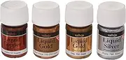 Vallejo 70199 Metallic Set Gold, Silver & Copper 4 x 35ml Acrylic Paint Set