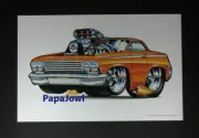 Muscle Machines Print Poster 1962 Chevrolet Bubble Top 62 Chevy Rohan Day11"x17"