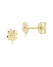 Ember Fine Jewelry 14K 0.02 ct. tw. Diamond Clover Studs