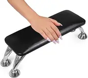 Arm Rest for Nails Tech, Easy Clean Nail Arm Rest, Reduce Back Pain Hand Rest for Nails Tech, Sturdy Support Armrest for Nails Fits UV LED Nail Lamp Underneath, Salon & Home Use(Black)
