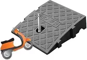 4" Rise Curb Ramps for Threshold Step, Heavy Duty Plastic Loading Driveway Ramps, Wheelchair Ramp Non-Slip Entry Ramp for Cars Motorcycles Scooter Bike(Black,25x40x16cm)