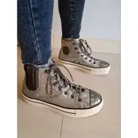 在飛比找蝦皮購物優惠-正品Converse All STAR 蛇紋厚底半筒帆布鞋