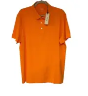Tilley Classic Birdie Polo Golf Soft Moisture Wicking Stretch Orange Large NWT
