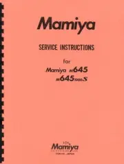 Mamiya M645, M645 1000S Camera Service & Repair Manual Reprint