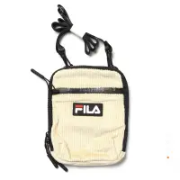 在飛比找蝦皮購物優惠-FILA CROSSBODY BAG 米白色  燈芯絨 斜背