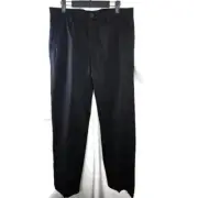 Men's Dockers Black Signature Khaki Chino Flat Front Pants Size W34 L32 NWT