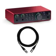 Focusrite Scarlett 2i2 (4th Gen) USB-C Audio Interface with Mogami XLR Cable