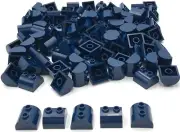 Lego 100 New Dark Blue Slope Sloped Curved 2 x 2 Double 2 Hollow Studs Parts