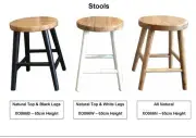 FITAN SOLID OAK WOOD BAR STOOL / KITCHEN STOOL 65CMS.(H)